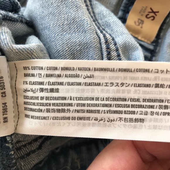 Hollister Shortalls Denim Jean Distressed Overalls - Picture 13 of 13